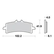 SBS ZAVORNE OBLOGE KH447 RACING DVOJNE ČERNE