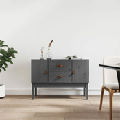 Komoda siva 110 x 40 x 78 cm od masivne borovine