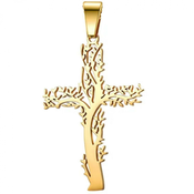 Ogrlica s obeskom Tree Cross - Zlata KP34143