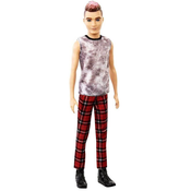Lutka Mattel Barbie Fashionistas - Ken, s kariranim hlacama i majicom bez rukava