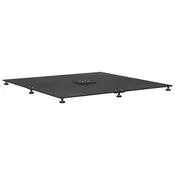 Vidaxl Podstavek za senčnik Črna 100 x 100 x 4 cm Jeklo