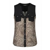 KOROSHI Bluza rjava/temno siva/črna/off-bela