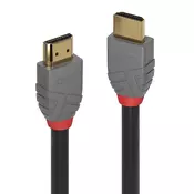 LINDY LINDY priključni kabel HDMI-A vtič\, HDMI-A vtič 15.00 m črna\, siva 36968 HDMI kabel, (20419559)