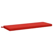 Vidaxl Blazina za klop SOEST 100% poliester Rdeča 120 x 40 x 5 cm