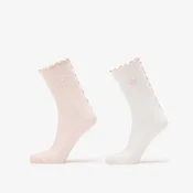 Nogavice adidas Ruffle Crew Socks 2 Pairs Off White/ Wonder Quartz L