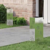 Solarna LED svjetlost za stazu 2 pcs Srebrno Nehrdajuci celik