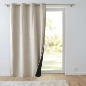 Bež žametna izolacijska zavesa 140x260 cm Polarchic – douceur dintérieur