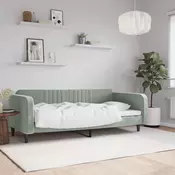 Dnevni ležaj svjetlosivi 100x190 cm baršunasti