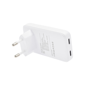 Dviced stenski adapter 45W GaN 2x USB-C - bela