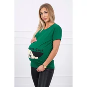 marka niezdefiniowana Maternity blouse Guck green