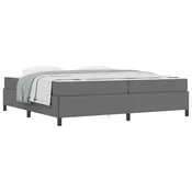 Vidaxl Konstrukcija postelje Svetlo siva 200 x 200 cm blago
