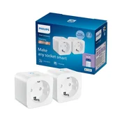 Philips - KOMPLET od 2 pametnih SCHUKO uticnica 2300 W, Wi-Fi