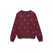 VERO MODA Majica VMNELLIS vinsko rdeča / bela