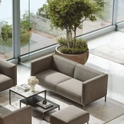 Casa Padrino Luxury Sofa Gray / Black 180 cm - Living Room & Hotel Furniture
