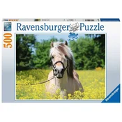 Ravensburger Puzzle Beli konj 500 kosov