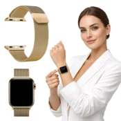 Pašček za Apple Watch 42/44/45/46/49 mm kovinski pašček zlate barve