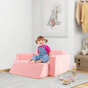 Costway Otroški modularni sedežna garnitura 8-delna roza