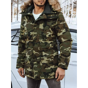 Dstreet Moška jakna s kapuco Zemlja kamuflažna XL