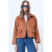 Trend Alacati Stili Ženska jakna Alc-X14603, Smeda