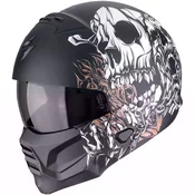 Scorpion EXO-COMBAT II GENESIS modularna motociklisticka kaciga mat crno-bijelo-zlatna