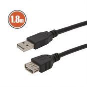 USB podaljšek 1,8m črn