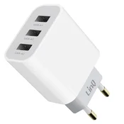 LINQ LinQ, Trojni polnilec USB 15,5 W kompaktne velikosti, Bela, (5000213680)