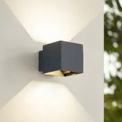 Lindby LED zunanje stensko svetilo Esani, antracit, gor/dol, IP54 - Sodobni - antracit (RAL 7016) - Aluminij