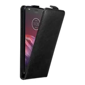 Cadorabo Cadorabo Ohišje, združljivo z Motorola MOTO Z2 v nočna črna - Zaščitni ovitek v obliki flipa z magnetnim zapiranjem, (20564163)