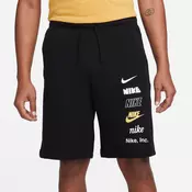 Nike M NK CLUB+ FT SHORT MLOGO, moške hlače, črna FB8830