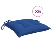 Jastuci za stolice 6 kom plavi 40 x 40 x 7 cm od tkanine Oxford