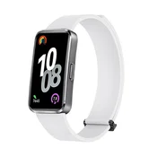 INF Združljiv Huawei Band 10: Magnetni silikonski pašček za Huawei Band 8/9/10 White, (5000079436)