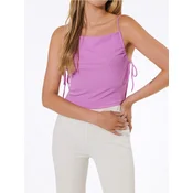Sinsay - Crop top na bretelama sa vezicama sa strane - orhideja