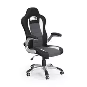 Halmar Ergonomski pisarniški stol Lotus v črni/sivi barvi, nastavljiv in udoben dizajn