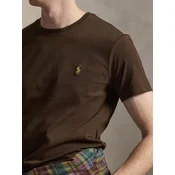 Polo Ralph Lauren Majica 710671438533 Temno rjava Custom Slim Fit
