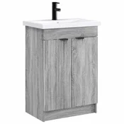 Vidaxl Komplet pohištva za kopalnico Siva Sonoma 78,5 x 37,5 x 81 cm