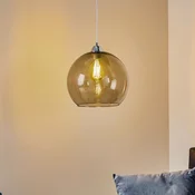 SOLLUX LIGHTING Visoka svetilka Colour, stekleni senčnik grafitno siv - Dnevna soba/jedilnica - Sodobni - grafitno siva-prosojna, krom - Steklo