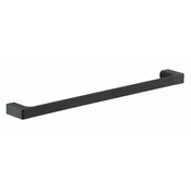 Obešalnik za brisačo PIRENEI, 600 x 66 mm, mat črn - Mat črna - 120 - Medenina - Vijaki - Okrogla - Gedy - PIRENEI - 600x26x66 mm - Obešalnik za brisače