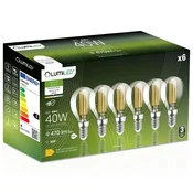 LUMILED 6x LED žarnica E14 krogla P45 4W = 40W 470lm 4000K nevtralna 360° žarnica z žarilno nitko