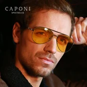 Caponi Unisex naocare za sunce, Sivo-žute