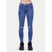Pieces Jeans hlače Dana 17148021 Modra Skinny Fit