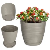 KADAX Cvetlični lonec 15 cm okrogel plastičen siv
