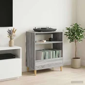 vidaXL Stojalo za gramofon Siva Sonoma 71 x 39,5 x 83 cm