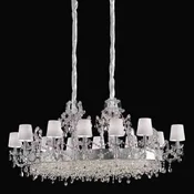 Casa Padrino luxury baroque crystal glass chandelier silver/white 150 x 85 x H. 68 cm - Huge Venetian chandelier - Castle chandelier - Palace chandelier - Luxury Quality - Made in Italy