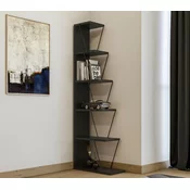 Regal Kailua 371 (Antracit + Črna) Odprta, Iverna plošča, 150x50x22cm, Črna, Antracit