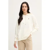U.S. Polo Assn. pulover s kapuco ženski z bombažem DHM Hoodie