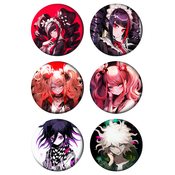 Set bedževa Anime Danganronpa, 37 mm, 6 kom