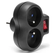BRENNENSTUHL INTERRUPTOR DUPLO MONTIS MT148-BK COM INTERRUPTOR PARA REDE ELÉTRICA, (5000261468)