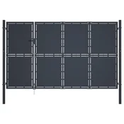 Vidaxl Vrtna vrata iz jekla 350x150 cm antracitna