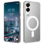 GS Ovitek za Samsung Galaxy S25 Edge Fusion Hybrid za MagSafe, prozoren