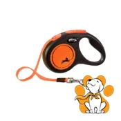 Flexi New Neon S Tape 5m, Povodac Za Pse Do 15kg Težine, Narandžasti